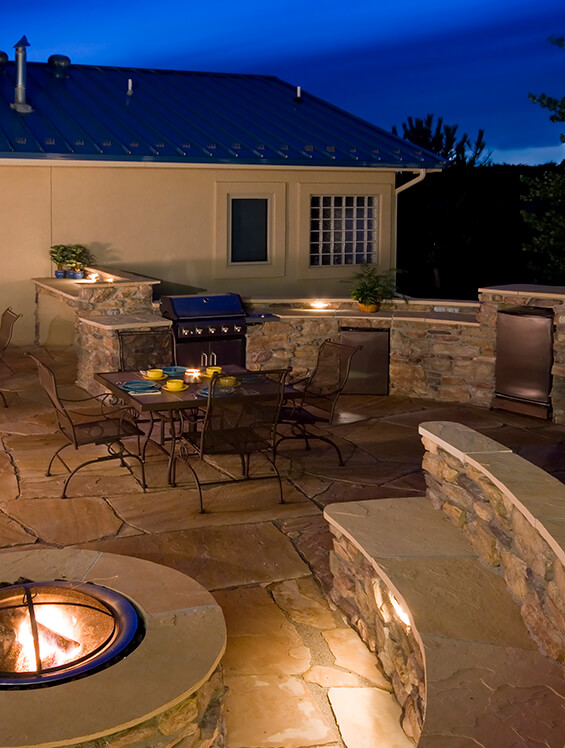 Arizona Creations Landscaping Built in BBQ Outdoor Kitchen in Maricopa County AZ
