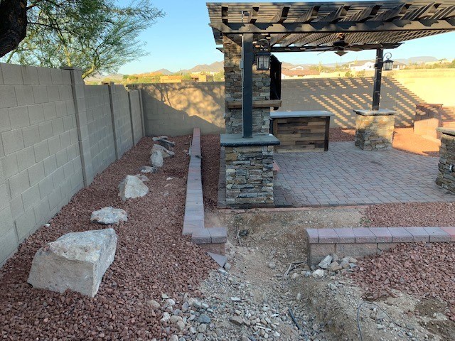 Custom Retaining Walls In Maricopa County Arizona Creations Landscaping